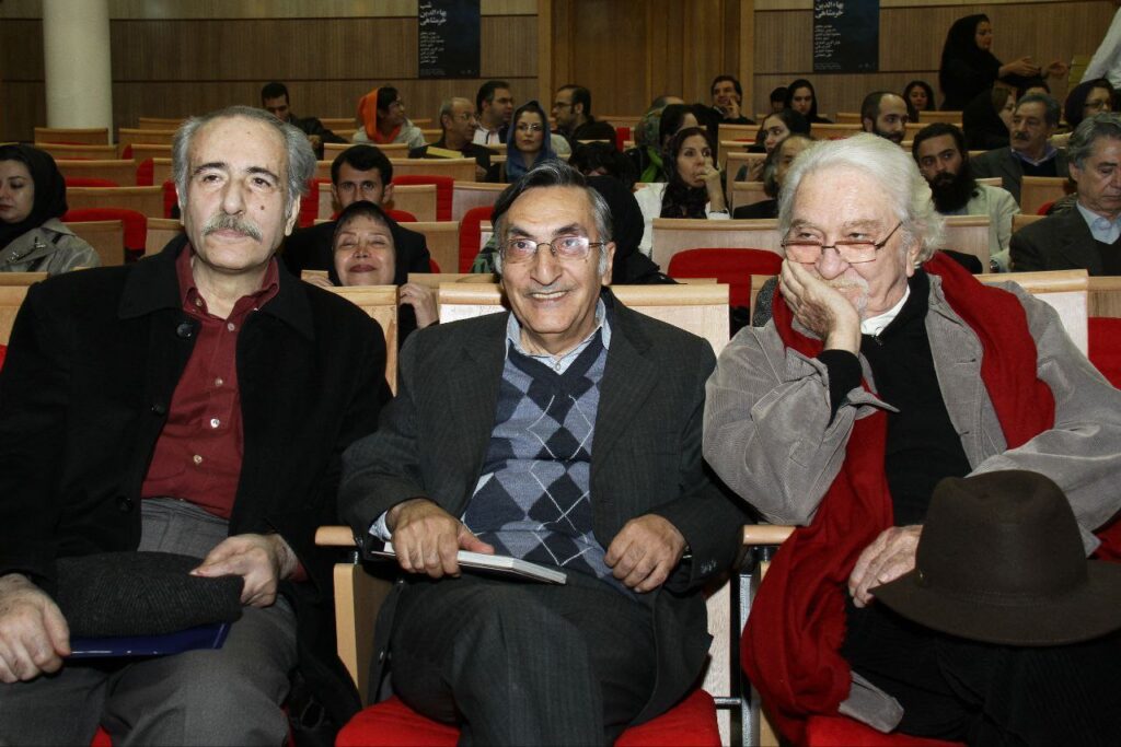 دکتر داریوش شایگان، کامران فانی و بهاءالدین خرمشاهی ـ عکس از مجتبی سالک